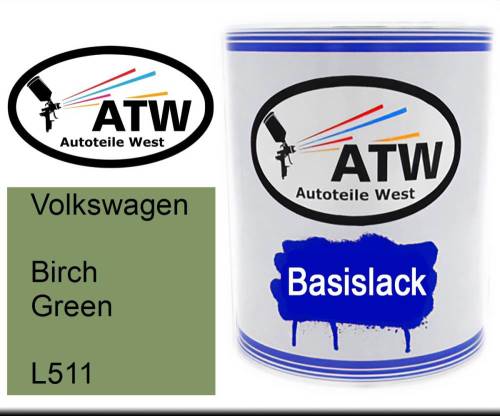 Volkswagen, Birch Green, L511: 1L Lackdose, von ATW Autoteile West.